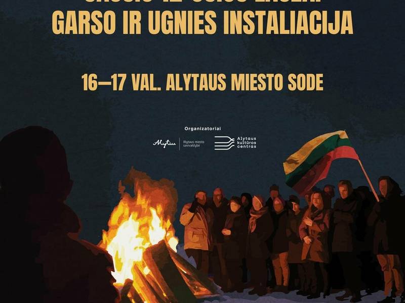 Sausio 12-osios laužai | Garso ir ugnies instaliacija