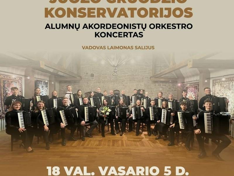 Kauno Juozo Gruodžio konservatorijos alumnų akordeonistų orkestro koncertas