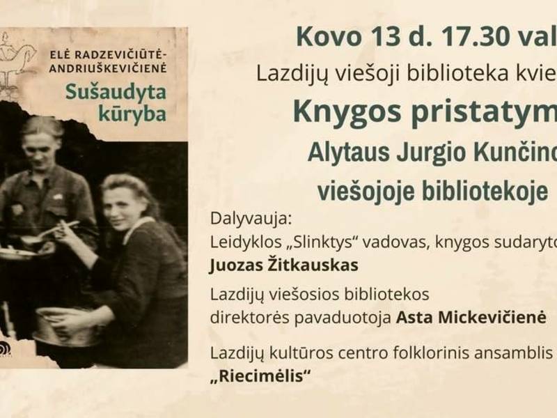 SUŠAUDYTA KŪRYBA | Poetės Elės Radzevičiūtės-Andriuškevičienės knygos pristatymas