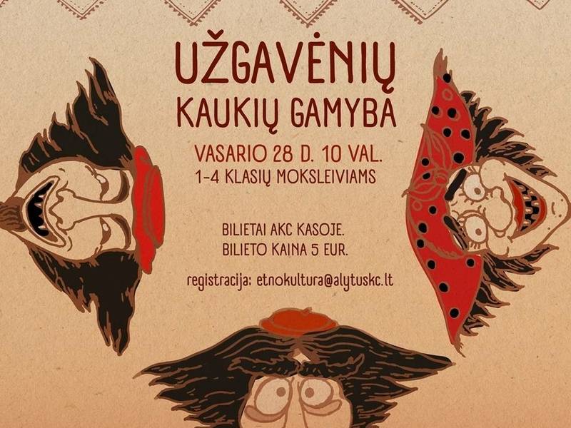 Užgavėnių kaukės edukacija